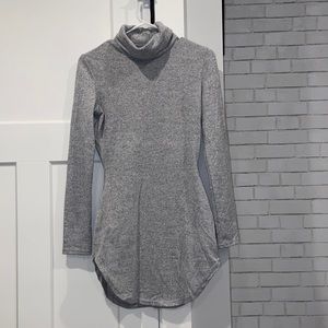 Grey turtle neck long sleeve dress